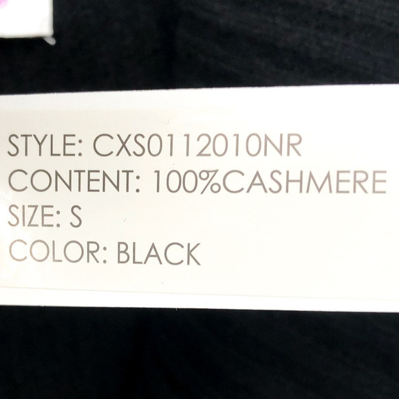 DESIGN HISTORY Womens Cashmere Sweater Small Black Shawl Collar Pullover NWT - Picture 8 of 9